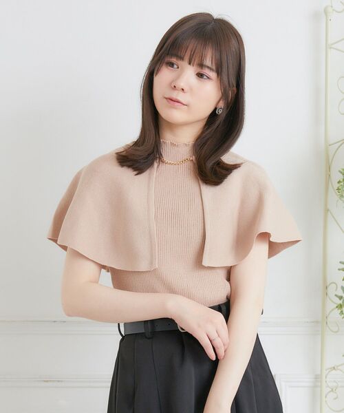 ems excite（エムズエキサイト）の「ケープNTSET（ニット/セーター・レディース・オフホワイト/ブルー/ピンク・FREE）」の21枚目の写真