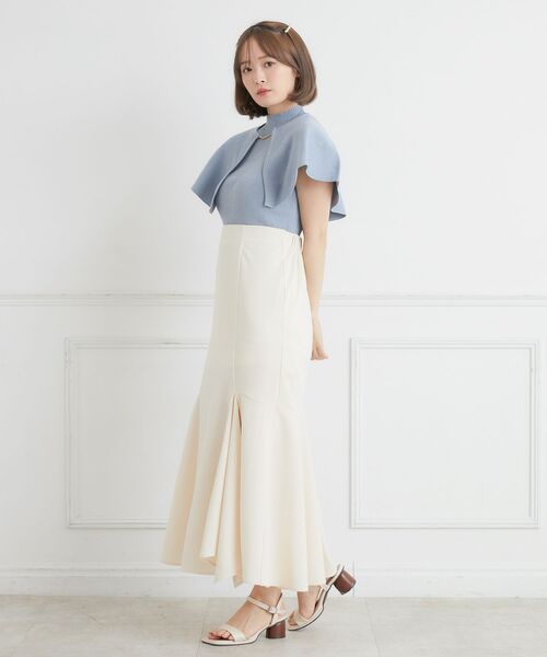 ems excite（エムズエキサイト）の「ケープNTSET（ニット/セーター・レディース・オフホワイト/ブルー/ピンク・FREE）」の13枚目の写真