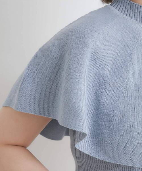 ems excite（エムズエキサイト）の「ケープNTSET（ニット/セーター・レディース・オフホワイト/ブルー/ピンク・FREE）」の19枚目の写真