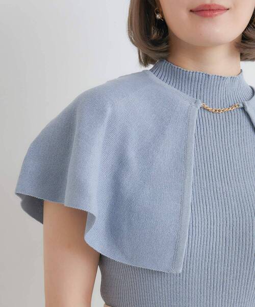 ems excite（エムズエキサイト）の「ケープNTSET（ニット/セーター・レディース・オフホワイト/ブルー/ピンク・FREE）」の10枚目の写真