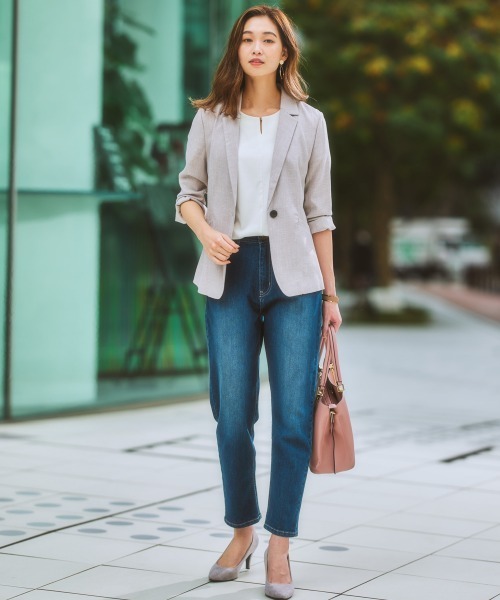 7days Life Styling(セブンデイズライフスタイリング)の「【ひんやり接触冷感】シルケット加工金具付カットソートップス(Tシャツ/カットソー・レディース・オフホワイト/ミント/ネイビー/ダークグリーン・S/M/L/LL)」の22枚目の写真