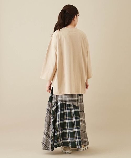 CUBE SUGAR（キューブシュガー）の「OE天竺カットソーモックネックロゴ刺繍プルオーバー（Tシャツ/カットソー・レディース・ベージュ/ホワイト/ブラック・M）」の10枚目の写真