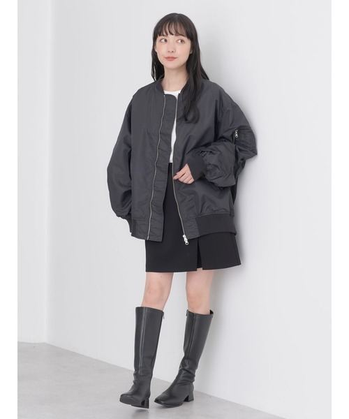 earth music&ecology（アースミュージックアンドエコロジー）の「BIG　MA-1（MA-1・レディース・その他8/ブラック/カーキ・FREE）」の11枚目の写真