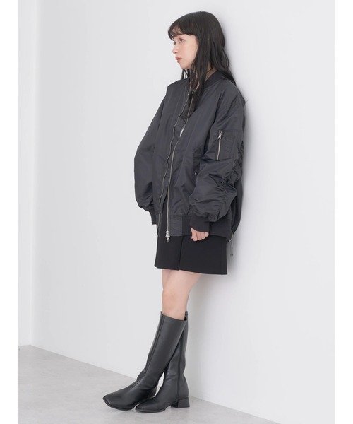 earth music&ecology（アースミュージックアンドエコロジー）の「BIG　MA-1（MA-1・レディース・その他8/ブラック/カーキ・FREE）」の12枚目の写真