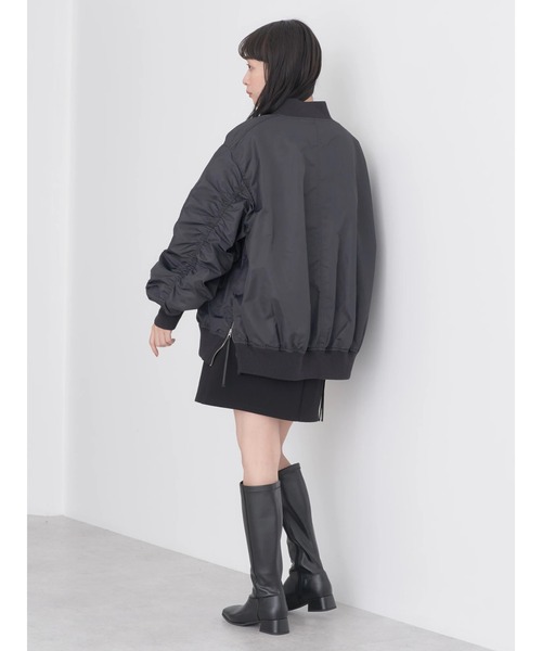 earth music&ecology（アースミュージックアンドエコロジー）の「BIG　MA-1（MA-1・レディース・その他8/ブラック/カーキ・FREE）」の13枚目の写真