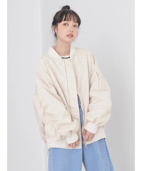 earth music&ecology（アースミュージックアンドエコロジー）の「BIG　MA-1（MA-1・レディース・その他8/ブラック/カーキ・FREE）」の14枚目の写真