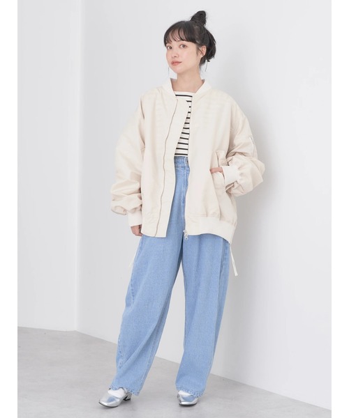 earth music&ecology（アースミュージックアンドエコロジー）の「BIG　MA-1（MA-1・レディース・その他8/ブラック/カーキ・FREE）」の15枚目の写真