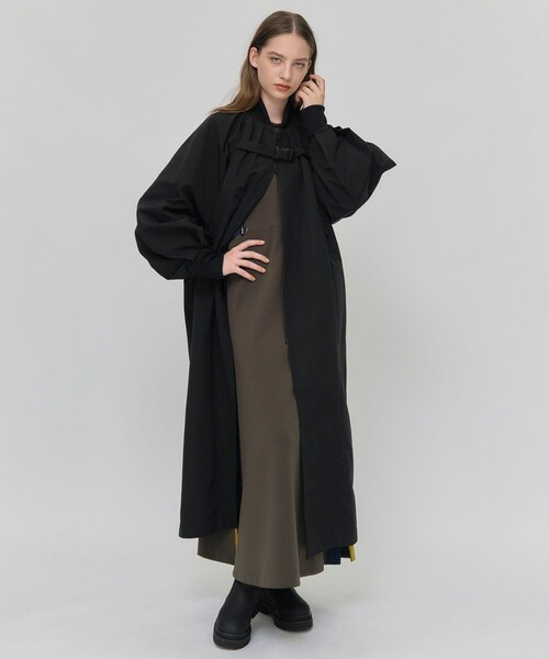 CITY TOKYO（シティトウキョウ）の「オーバーロングMA-1ブルゾンコート（ブルゾン・レディース・ブラック/ベージュ・1/2）」の3枚目の写真
