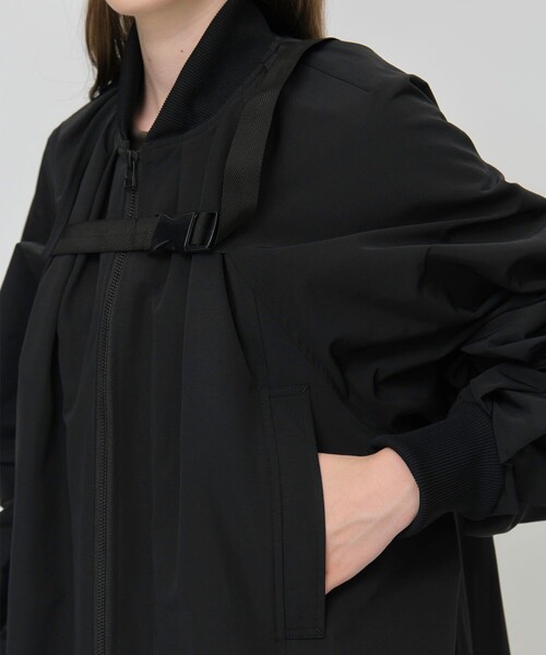 CITY TOKYO（シティトウキョウ）の「オーバーロングMA-1ブルゾンコート（ブルゾン・レディース・ブラック/ベージュ・1/2）」の6枚目の写真