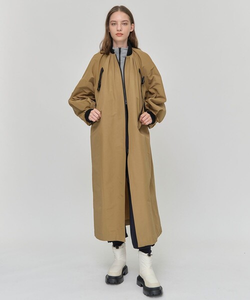CITY TOKYO（シティトウキョウ）の「オーバーロングMA-1ブルゾンコート（ブルゾン・レディース・ブラック/ベージュ・1/2）」の21枚目の写真
