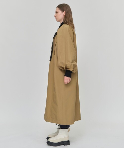 CITY TOKYO（シティトウキョウ）の「オーバーロングMA-1ブルゾンコート（ブルゾン・レディース・ブラック/ベージュ・1/2）」の9枚目の写真