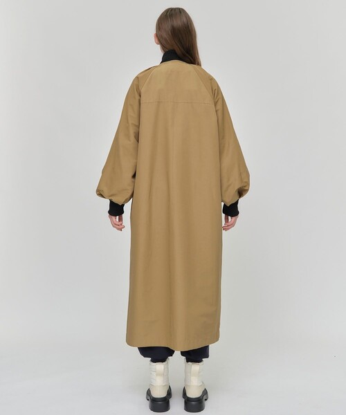 CITY TOKYO（シティトウキョウ）の「オーバーロングMA-1ブルゾンコート（ブルゾン・レディース・ブラック/ベージュ・1/2）」の7枚目の写真