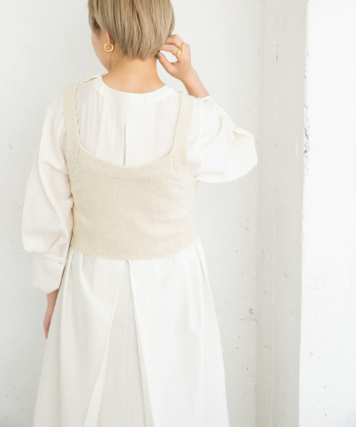 KBF(ケイビーエフ)の「ミニブークレニットビスチェ(ニット/セーター・レディース・ブルー/ブラック/ライトベージュ・ONE)」の16枚目の写真