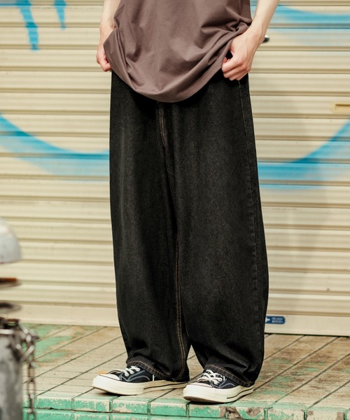 improves（インプローブス）の「カラーデニム ワイドパンツ（デニムパンツ・メンズ・ブラック/パープル/ブラウン/グリーン/ピンク/ブルー/グレー・MEDIUM/LARGE/SMALL）」の8枚目の写真