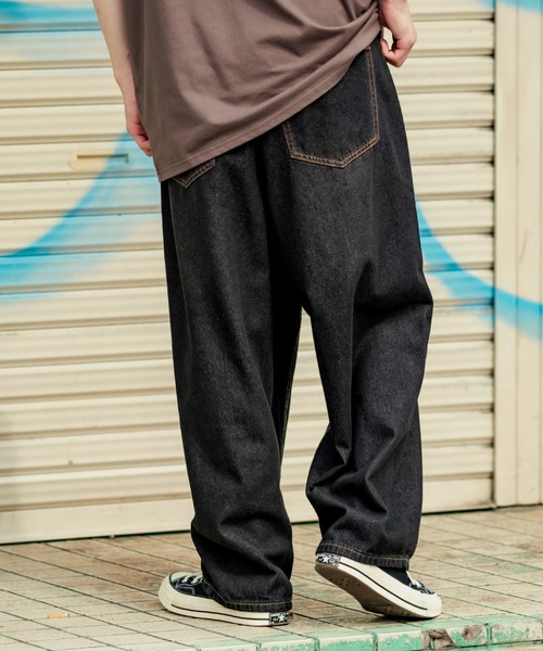 improves（インプローブス）の「カラーデニム ワイドパンツ（デニムパンツ・メンズ・ブラック/パープル/ブラウン/グリーン/ピンク/ブルー/グレー・MEDIUM/LARGE/SMALL）」の11枚目の写真