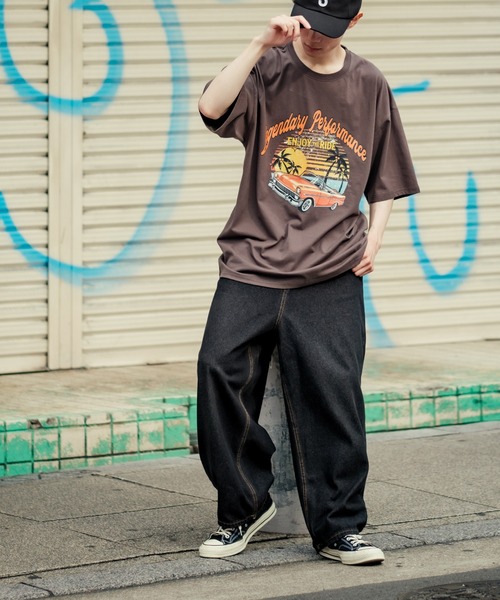 improves（インプローブス）の「カラーデニム ワイドパンツ（デニムパンツ・メンズ・ブラック/パープル/ブラウン/グリーン/ピンク/ブルー/グレー・MEDIUM/LARGE/SMALL）」の12枚目の写真