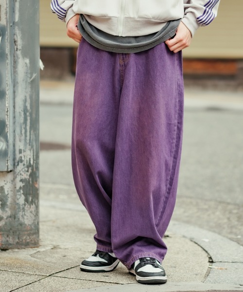 improves（インプローブス）の「カラーデニム ワイドパンツ（デニム