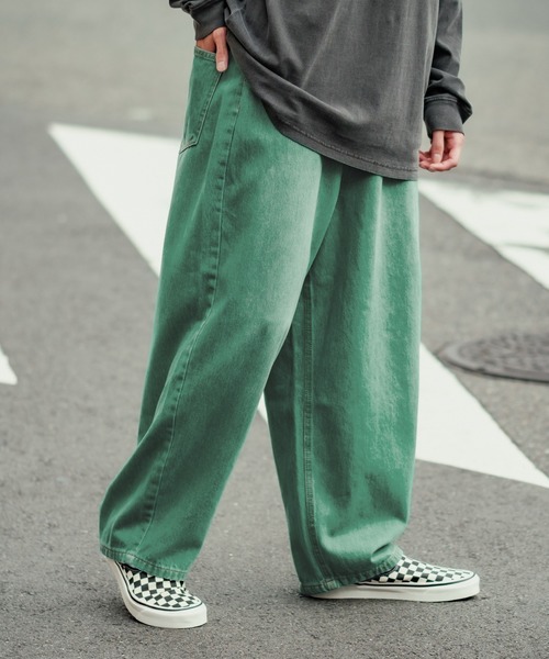 improves（インプローブス）の「カラーデニム ワイドパンツ（デニムパンツ・メンズ・ブラック/パープル/ブラウン/グリーン/ピンク/ブルー/グレー・MEDIUM/LARGE/SMALL）」の20枚目の写真