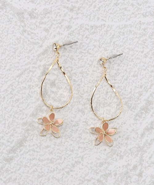 grove(グローブ)の「◆メタルフラワーエポピアス(ピアス(両耳用)・レディース・オフホワイト/ベビーピンク・00)」の3枚目の写真