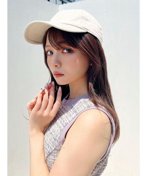 RESEXXY（リゼクシー）の「【newhattan】ベーシックキャップ（キャップ・レディース・アイボリー/ブラック・FREE）」の8枚目の写真