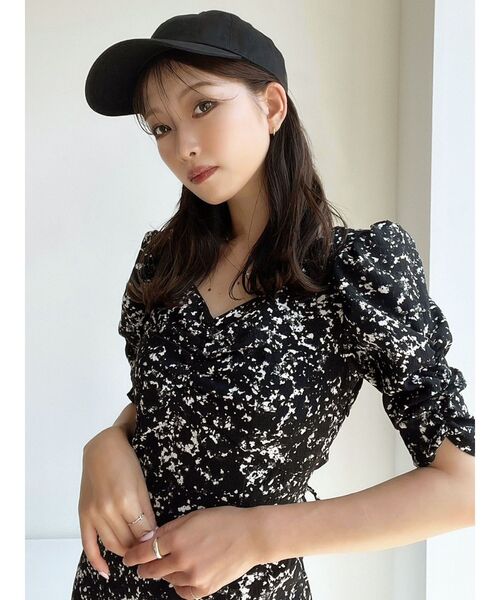 RESEXXY（リゼクシー）の「【newhattan】ベーシックキャップ（キャップ・レディース・アイボリー/ブラック・FREE）」の4枚目の写真