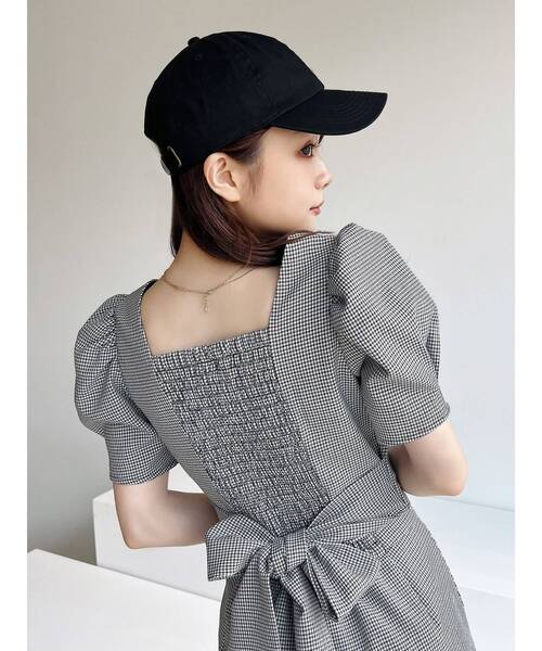 RESEXXY（リゼクシー）の「【newhattan】ベーシックキャップ（キャップ・レディース・アイボリー/ブラック・FREE）」の5枚目の写真