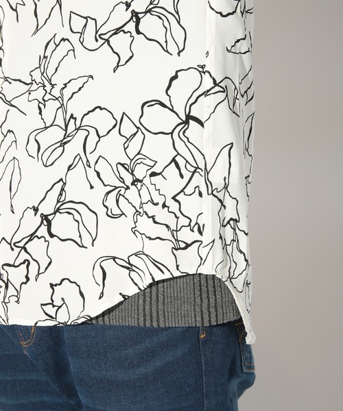 UNION STATION（ユニオンステーション）の「ハンドライティング花柄プリントシャツ（シャツ/ブラウス・メンズ・ホワイト/ボルドー/ネイビー・M/L/LL）」の11枚目の写真