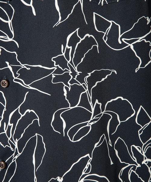 UNION STATION（ユニオンステーション）の「ハンドライティング花柄プリントシャツ（シャツ/ブラウス・メンズ・ホワイト/ボルドー/ネイビー・M/L/LL）」の22枚目の写真