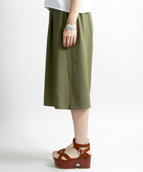 WEGO（ウィゴー）の「WEGO/シフォンサス付きガウチョパンツ（スラックス・レディース・ホワイト/ブラック/カーキ・FREE）」の4枚目の写真