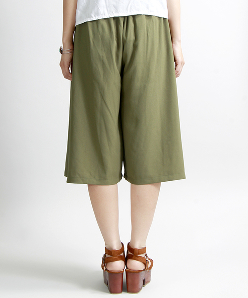 WEGO（ウィゴー）の「WEGO/シフォンサス付きガウチョパンツ（スラックス・レディース・ホワイト/ブラック/カーキ・FREE）」の5枚目の写真