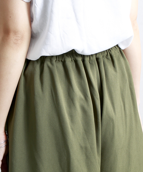 WEGO（ウィゴー）の「WEGO/シフォンサス付きガウチョパンツ（スラックス・レディース・ホワイト/ブラック/カーキ・FREE）」の7枚目の写真