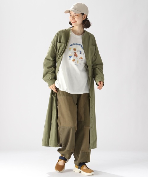 niko and...(ニコアンド)の「袖2WAYワークワンピース(ワンピース・レディース・ブルー/カーキ/チャコール・LARGE/MEDIUM)」の5枚目の写真