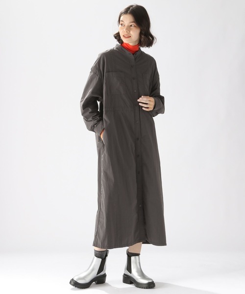 niko and...(ニコアンド)の「袖2WAYワークワンピース(ワンピース・レディース・ブルー/カーキ/チャコール・LARGE/MEDIUM)」の8枚目の写真