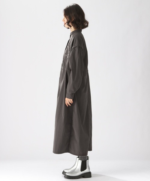 niko and...(ニコアンド)の「袖2WAYワークワンピース(ワンピース・レディース・ブルー/カーキ/チャコール・LARGE/MEDIUM)」の9枚目の写真