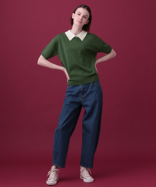 saloon(サルーン)の「SALOON(サルーン)/コクーンデニムパンツ(デニムパンツ・レディース・ライトブルー/ネイビー・S/M/XS)」の16枚目の写真