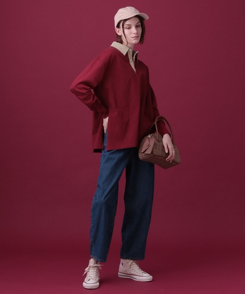 saloon(サルーン)の「SALOON(サルーン)/コクーンデニムパンツ(デニムパンツ・レディース・ライトブルー/ネイビー・S/M/XS)」の9枚目の写真