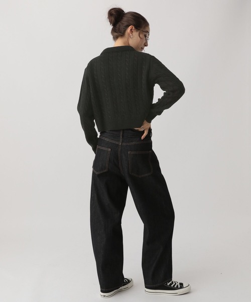 saloon(サルーン)の「SALOON(サルーン)/コクーンデニムパンツ(デニムパンツ・レディース・ライトブルー/ネイビー・S/M/XS)」の18枚目の写真