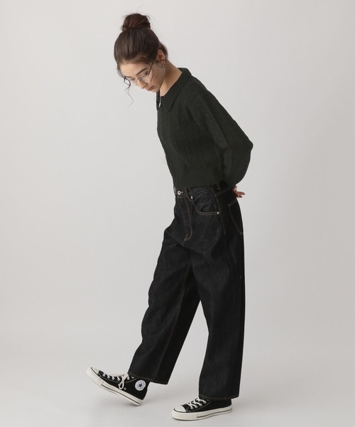 saloon(サルーン)の「SALOON(サルーン)/コクーンデニムパンツ(デニムパンツ・レディース・ライトブルー/ネイビー・S/M/XS)」の10枚目の写真