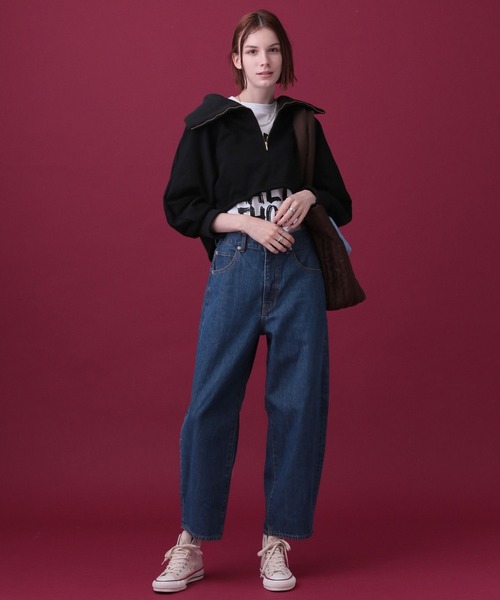 saloon(サルーン)の「SALOON(サルーン)/コクーンデニムパンツ(デニムパンツ・レディース・ライトブルー/ネイビー・S/M/XS)」の3枚目の写真