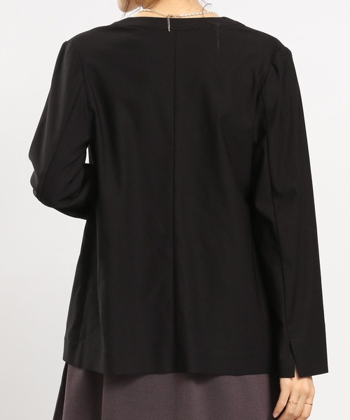 GLOBAL WORK Smile Seed Store（グローバルワーク スマイルシードストア）の「NRストレッチノーカラージャケット/180922（その他アウター・レディース・ネイビー/ブラック/アイボリー・LARGE/MEDIUM）」の11枚目の写真