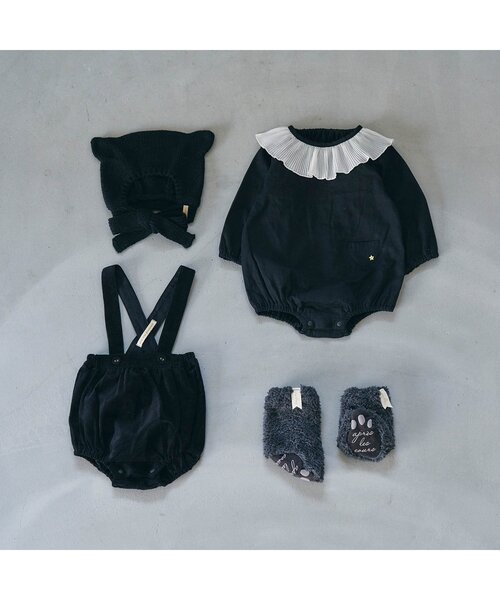 apres les cours（アプレレクール）の「もこもこファーブーティー（ベビーシューズ/ベビーソックス・キッズ・アイボリー/ブラック・12）」の3枚目の写真