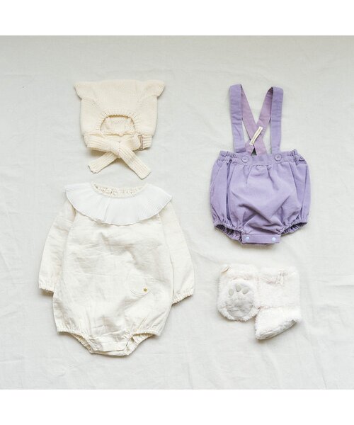 apres les cours（アプレレクール）の「もこもこファーブーティー（ベビーシューズ/ベビーソックス・キッズ・アイボリー/ブラック・12）」の4枚目の写真