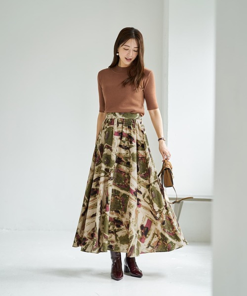 STYLE DELI(スタイルデリ)の「ソフトタッチ◆5分袖ハイネックトップス(ニット/セーター・レディース・ブラウン系その他/ブルー/ブラック/オフホワイト/ライトブラウン/レッド・FREE)」の15枚目の写真