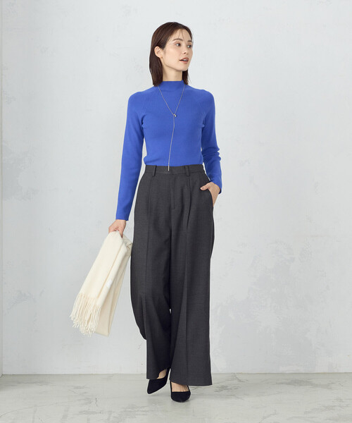 COMME CA ISM（コムサイズム）の「ベーシック　細リブ　ハイネックニット（ニット/セーター・レディース・ホワイト/ライトグレー/ブラック/ブルー・MEDIUM/LARGE）」の18枚目の写真