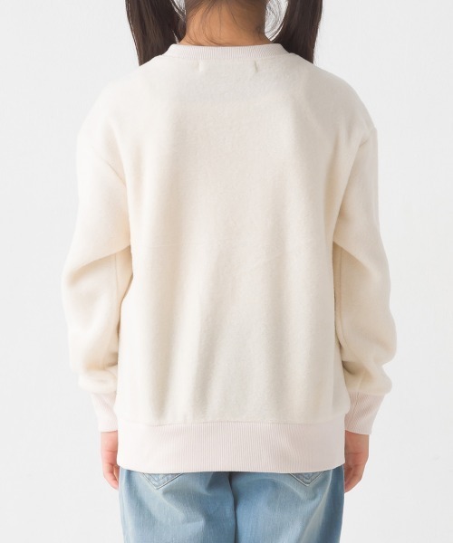 OMNES（オムネス）の「キッズふわふわフリースポケット付きプルオーバー（Tシャツ/カットソー・キッズ・アイボリー/チャコール/キャメル・120/110/130/140/100）」の6枚目の写真