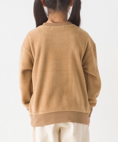 OMNES（オムネス）の「キッズふわふわフリースポケット付きプルオーバー（Tシャツ/カットソー・キッズ・アイボリー/チャコール/キャメル・120/110/130/140/100）」の16枚目の写真