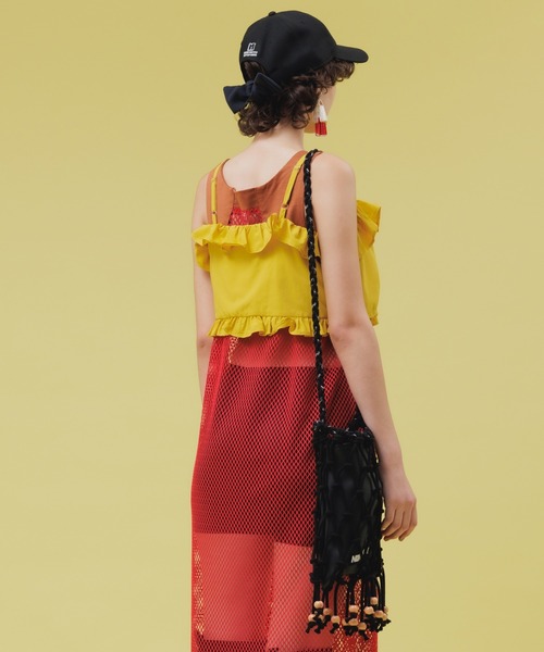 NON TOKYO（ノントーキョー）の「NON TOKYO/ノントーキョー/フリルキャミソールビスチェ（キャミソール・レディース・ブラック/イエロー・FREE）」の4枚目の写真