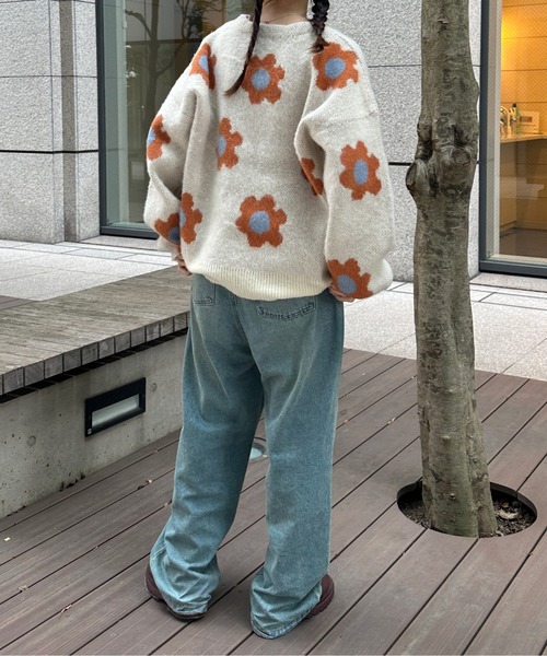 kutir（クティール）の「ふわふわフラワーカーディガン（カーディガン/ボレロ・レディース・グリーン/アイボリー/ネイビー・FREE）」の14枚目の写真