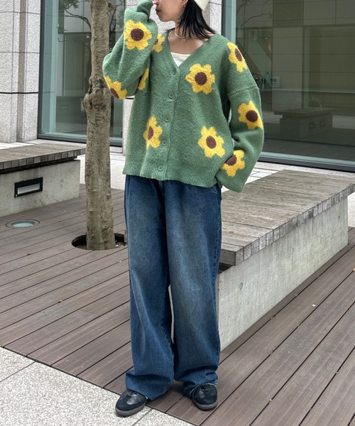 kutir（クティール）の「ふわふわフラワーカーディガン（カーディガン/ボレロ・レディース・グリーン/アイボリー/ネイビー・FREE）」の18枚目の写真