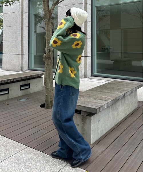 kutir（クティール）の「ふわふわフラワーカーディガン（カーディガン/ボレロ・レディース・グリーン/アイボリー/ネイビー・FREE）」の19枚目の写真